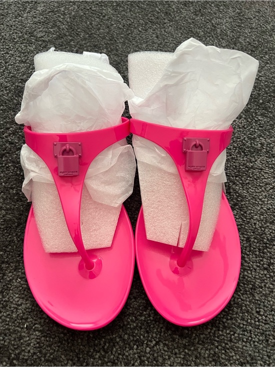 Kurt Geiger Shoes - Kurt Geiger Neon Pink Brixton Jelly Sandal Flip Flops Women’s Size 8 NIB